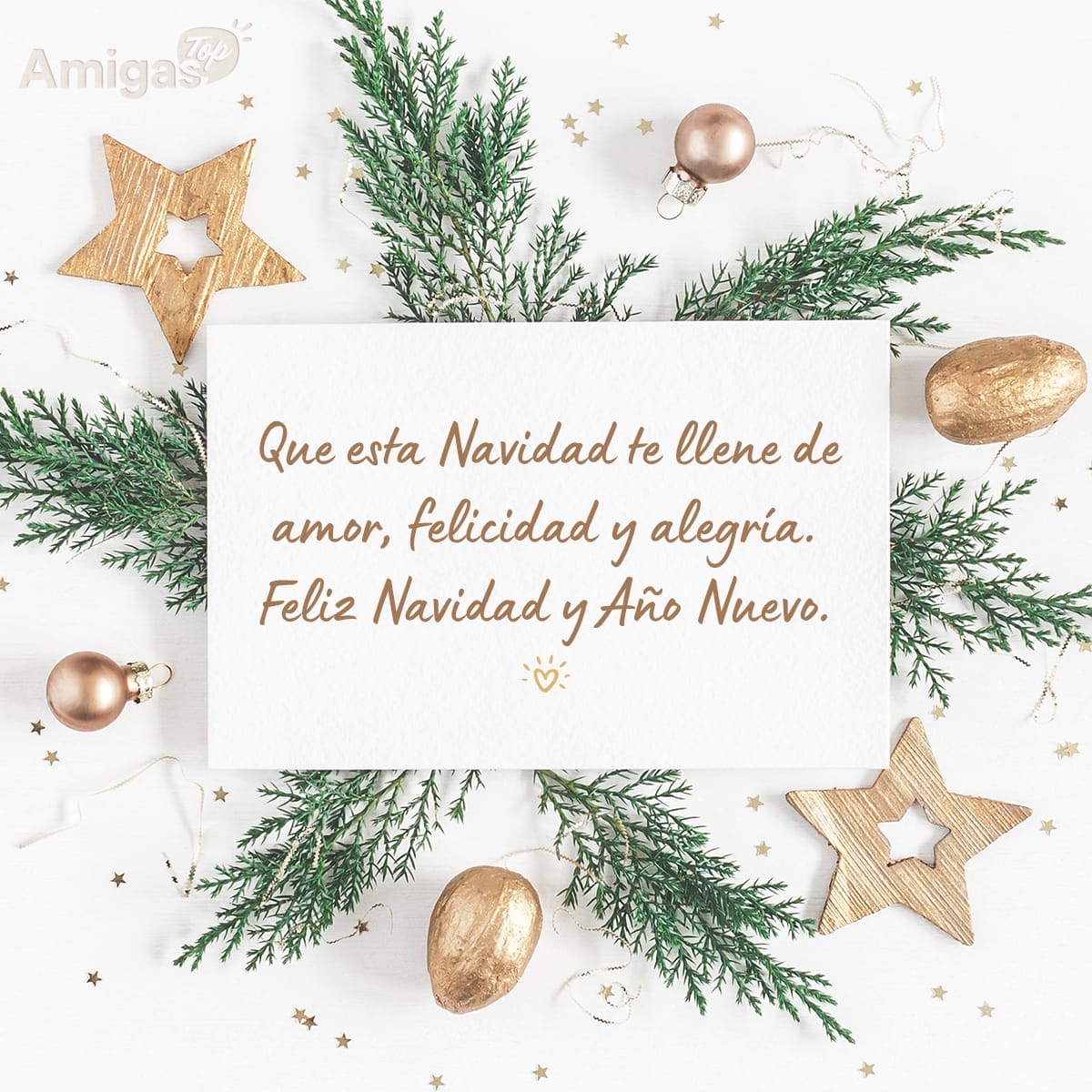 Que esta Navidad te llene de amor, felicidad y alegría. Feliz Navidad y Año Nuevo.